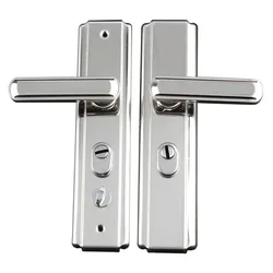 304 Stainless Steel Door Handle Security Door Handle Entry Door Thickened Panel Mechanical Door Lock