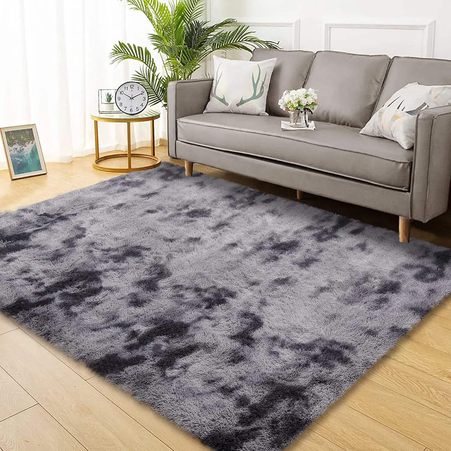 

10X13ft Rugs for Living Room Tie Dyed Shag Carpet for Bedroom Soft Plush Non Shedding Nursery Rug Aesthetic Fluffy Office Rug