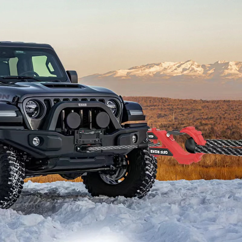 Engate de reboque resistente de 3/8 polegadas com protetor de borracha para ganchos de reboque traseiros ATV RV e corda sintética