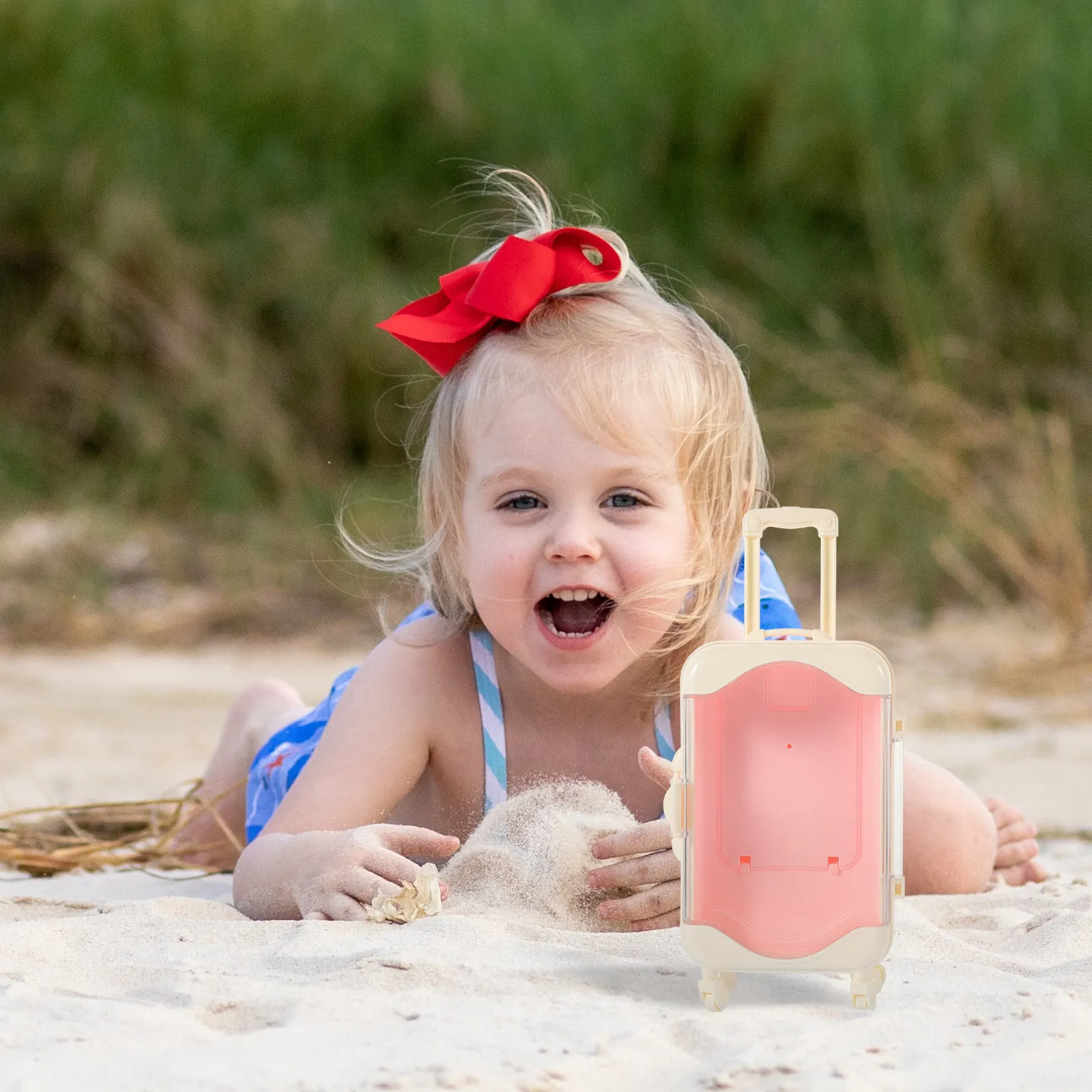 

Миниатюрный чемоданчик для детей, компактный органайзер для хранения, дорожный кейс для ролевых игр, тонкая работа, гладкая поверхность