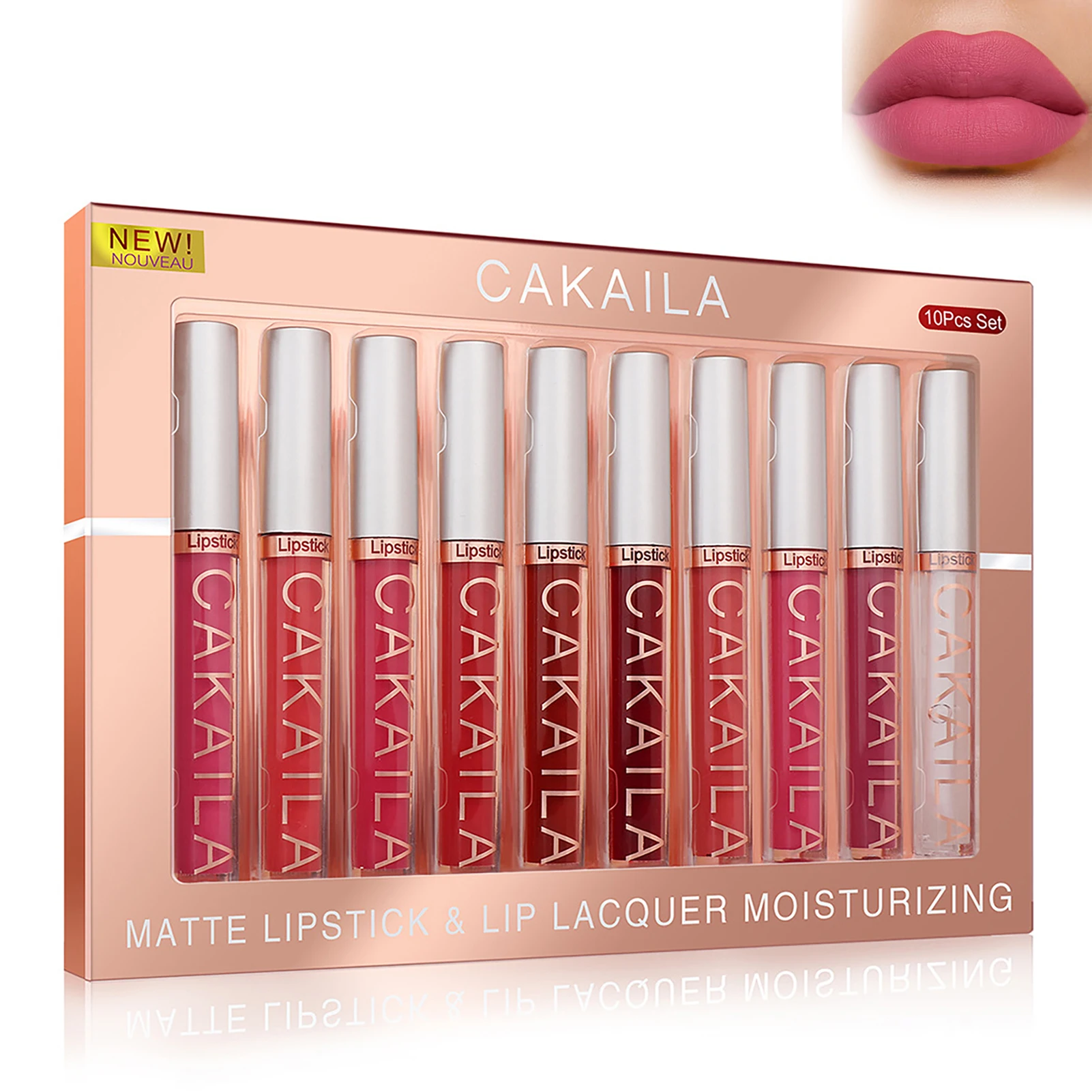 

10pcs Non-Fading Liquid Lipstick Non-Sticky Cup Long Lasting Liquid Lipstick Makeup Gift for Girls and Women