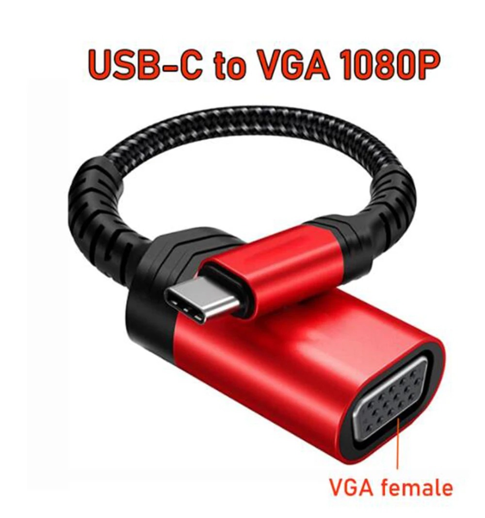 USB C para HDMI 4K 60Hz USB 3.1 Tipo C para VGA DVI HDMI cabo adaptador USB-C cabo adaptador de vídeo para Apple Dell Asus HP Lenovo Macs