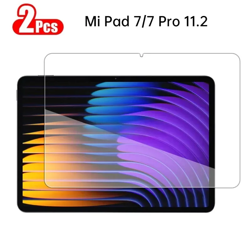 2 pçs protetor de tela de vidro temperado para xiaomi pad 7 2024 11.2 polegada para xiaomi pad 7 pro 11.2 2024 película protetora