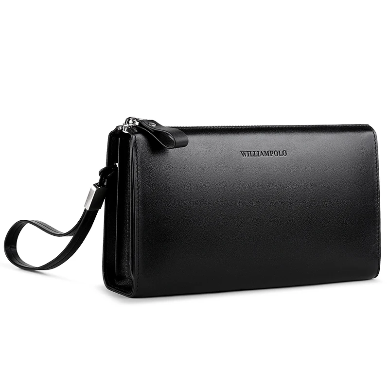 Luxury Men's Handbag Genuine Leather High-quality Men's Wallet Large Capacity Cash wallet Cowskin Card Holder