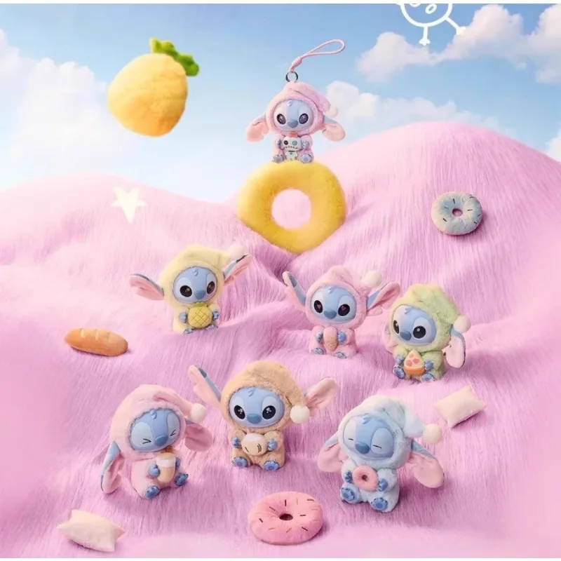 

New Plush Dolls Stitch Eat Something Before Sleep Series Blind BoxPendant Cute Doll Ornament Mystery Box Surprise Toy Gift