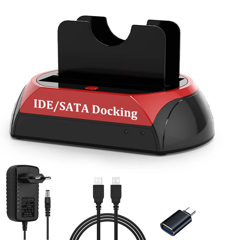 USB do 2.5/3.5 "SATA IDE dysk twardy HDD SSD czytnik stacja dokująca podwójne wnęki zewnętrzna obudowa dysku obudowa hd externo — zdjęcie produktu 6