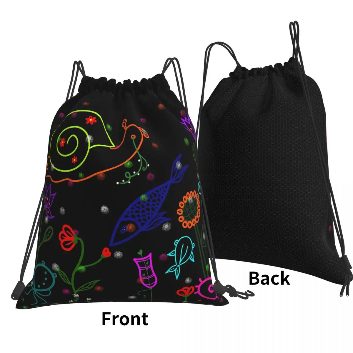 The Secret Garden Pi Backpacks Portable Drawstring Bags Shoes Bag Book Bags for Travel Students