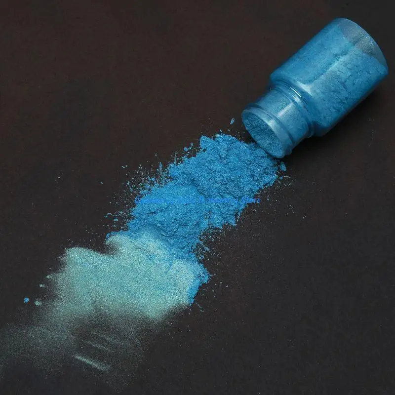 573B Shift Pigment Powder Mica Powder and Spoons for Epoxy Resin Nails 10 Colors