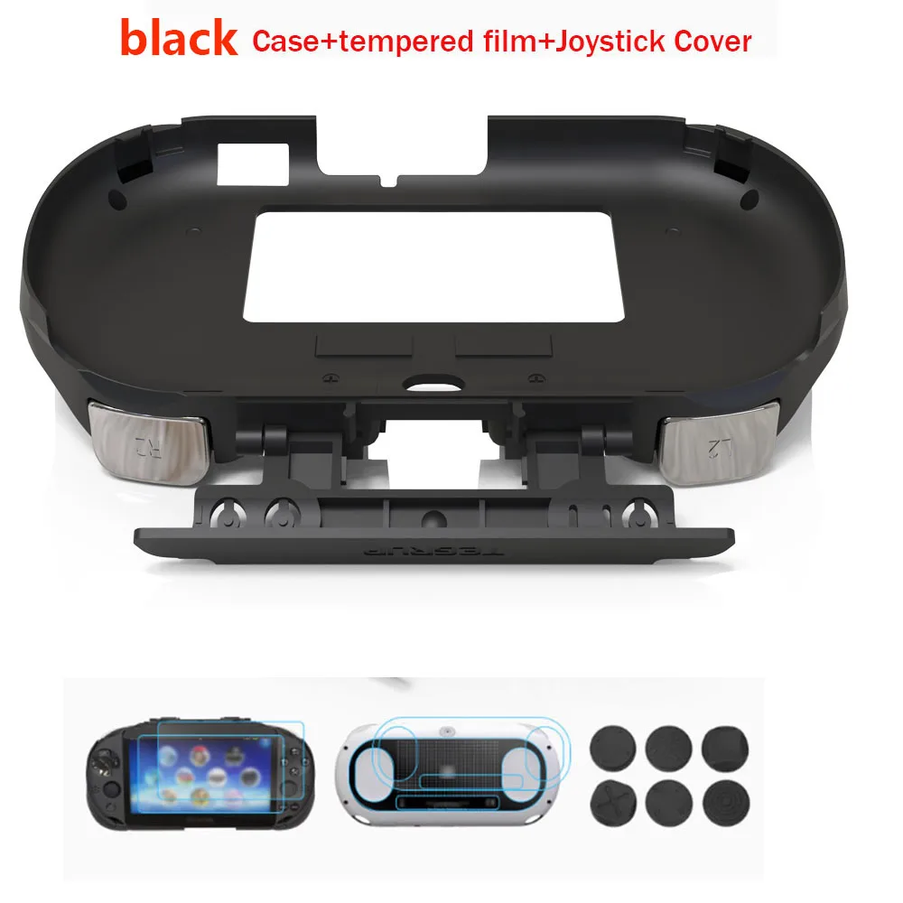 Hand Grip Handle Joypad Stand Case with L2 R2 Trigger Button For PSV 2000 PSV2000 PS VITA 2000 Slim Game Console quick release