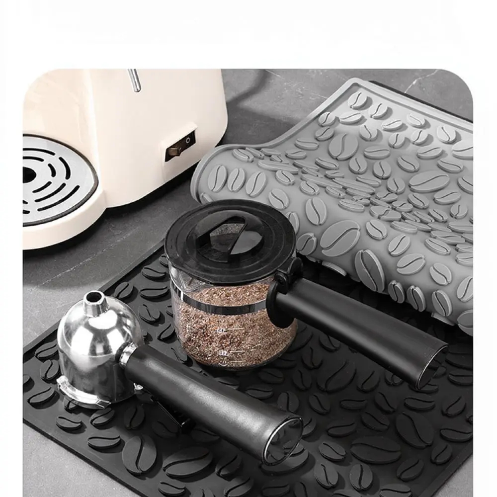 Professional Silicone Drain Pad Coffee Bar Mat Anti Slip Drying Tray Kitchen Countertop Heat Resistant Placemat Accessory