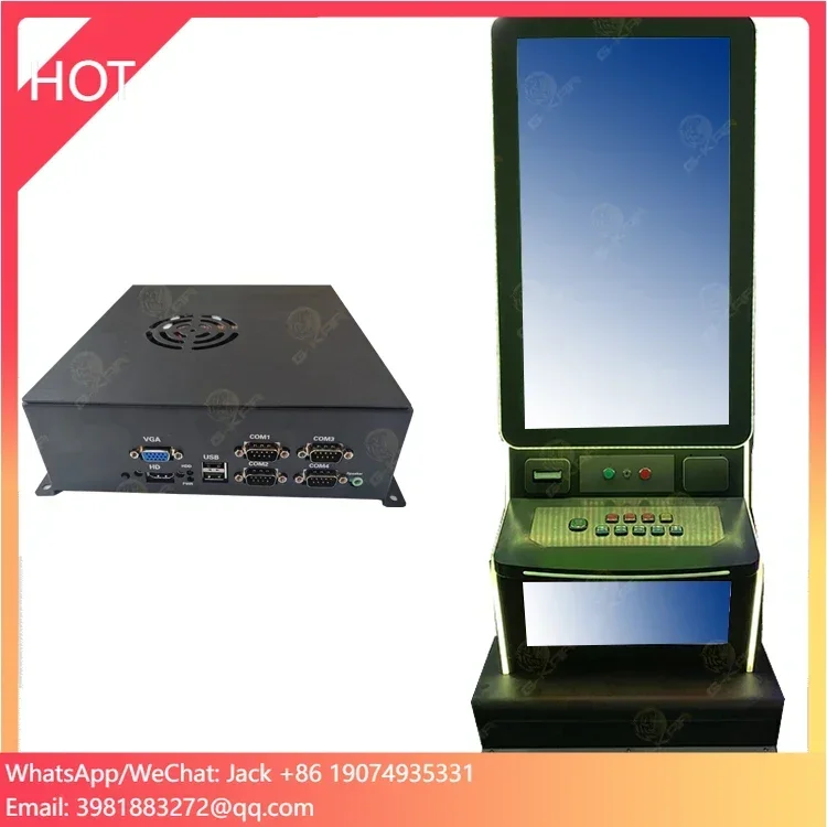 Coin Operated 43 Inch Curved Metal Skill Game Machine Multi PC Game Software