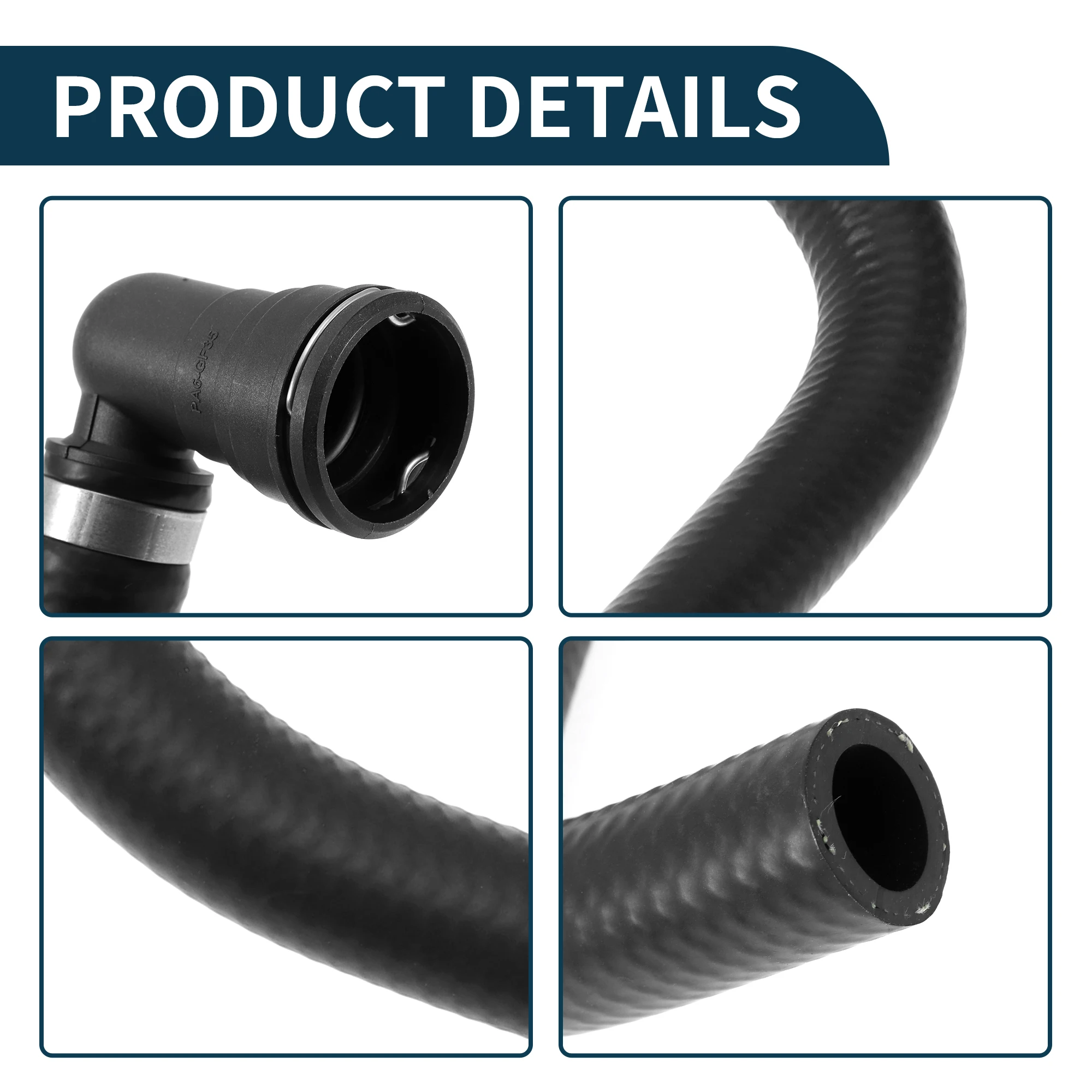 X Autohaux خرطوم مشعاع السيارة خرطوم سخان السيارة رقم BL3Z8C350A/BL348C350AB لفورد F-150 2011-2014 أنبوب تبريد مطاطي أسود