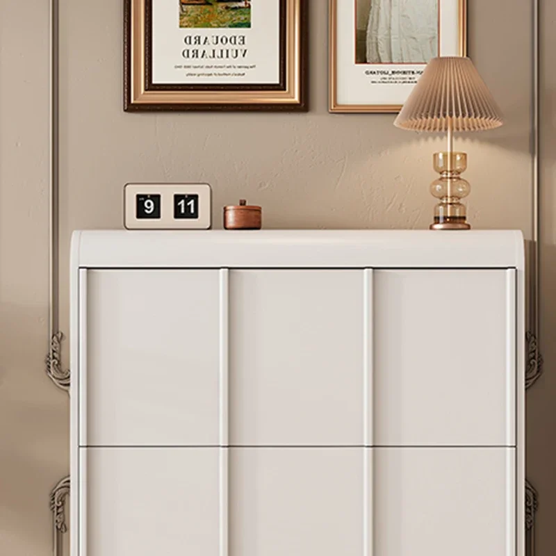 رف الأحذية الجمالي للمدخل تصميم زاوية داخلية مفتوحة للتخزين الحديث لغرفة النوم رف أحذية الطفل أثاث فاخر من Sapateira الاسكندنافية #5