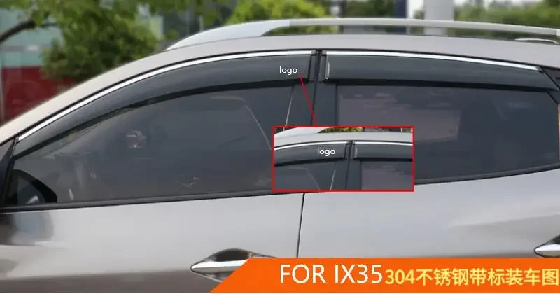 

For Hyundai ix35 ix25 2009 2010 2011 2012-2017 2018 2019 2020 2021 Side Window Deflector Sun Rain Deflector Weather Shield YF