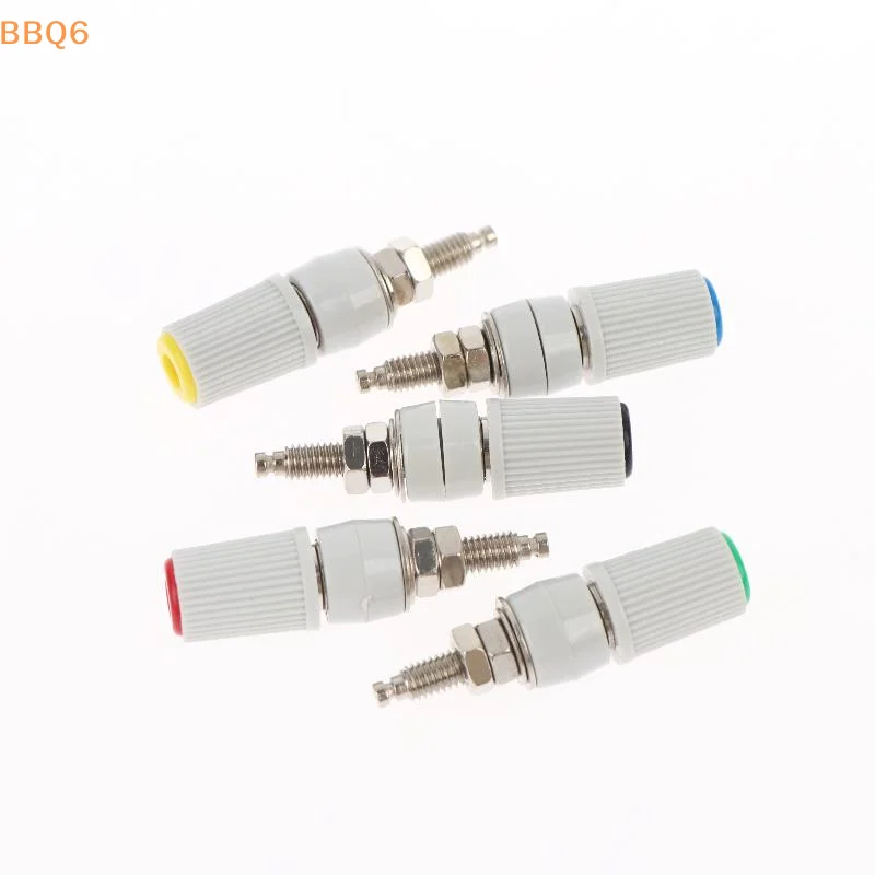 *5Pcs High Current 5mm Banana Jack Socket, 30A M5x48 Type 4mm Amplifier Terminal Female Socket For Electronic Testing