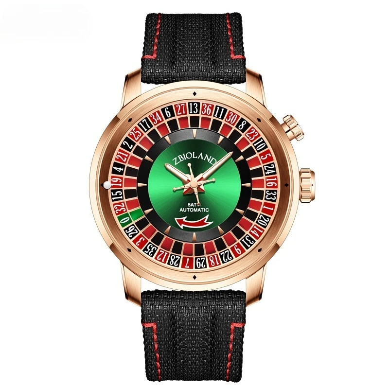 China-ZBL1013 Turntable Series Gambling Board Concept Mechanical Watch Men's Waterproof Watch