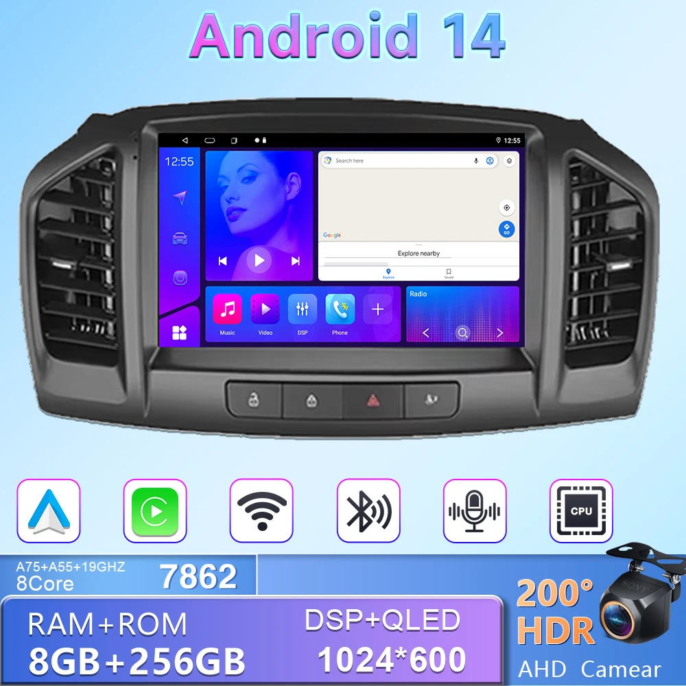 

9 Inch Carplay Car Radio Android For OPEL INSIGNIA 2008 - 2012 FOR BUICK REGAL 2009 - 2013 Multimedia Center 5G DVD Wifi Display