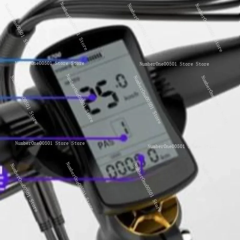 

Electric bicycle S700 lithium battery car LCD liquid crystal meter 48V round head 6-pin Blue Kress special