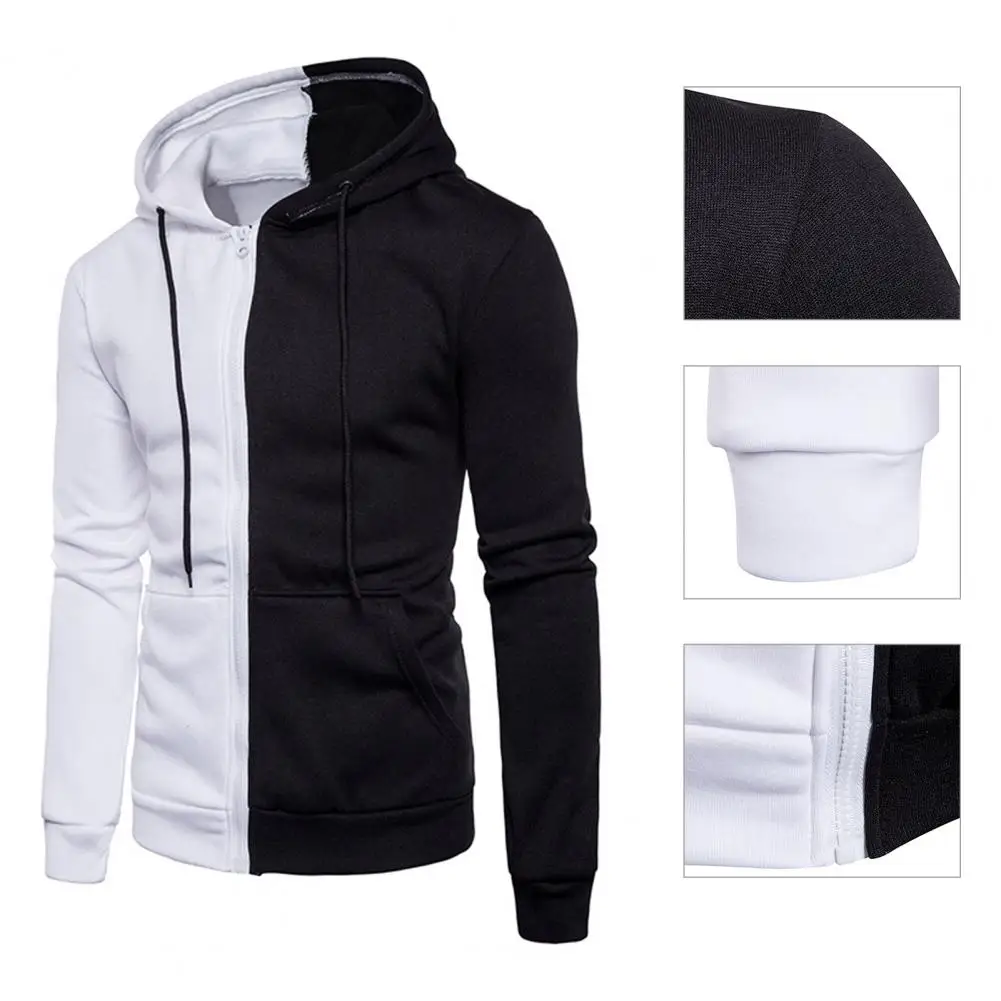 Casual Sweatshirt Autumn Winter Long Sleeve Tracksuit Zipper Closure Long Sleeve Sweatshirt Men Hoodie Zipper Closure