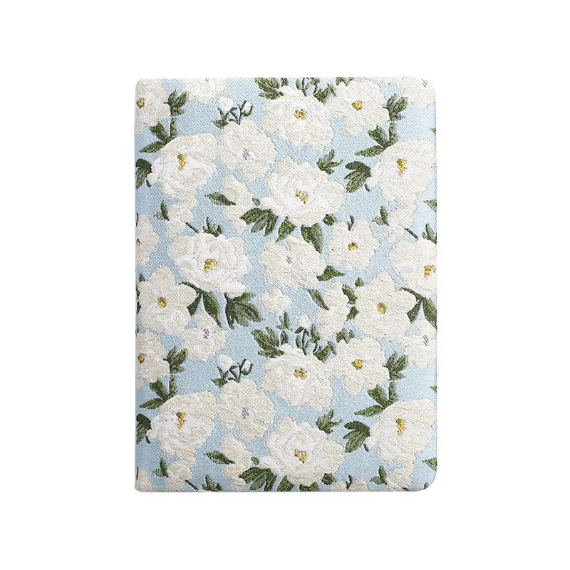 A6 Fabric Relief Three-dimensional Handmade Notebook B6 Fresh Literary Diary Exquisite Japanese Hand Drawn Notebook Retro