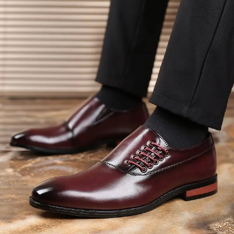 

Size 38-48 Men Business Formal Shoes Men Casual Side-tie Comfortable Fashionable Suit Leather Shoes Gentleman's Party Shoes Men