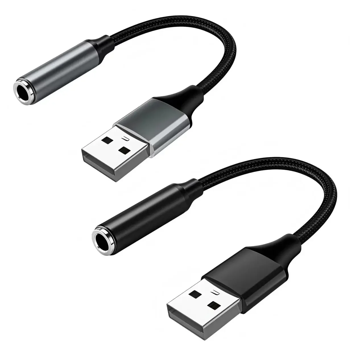 USB to 3.5mm Audio AUX Cable Adapter External Sound Card USB Female Port to 3.5mm Jack Headphone Microphone Adapter