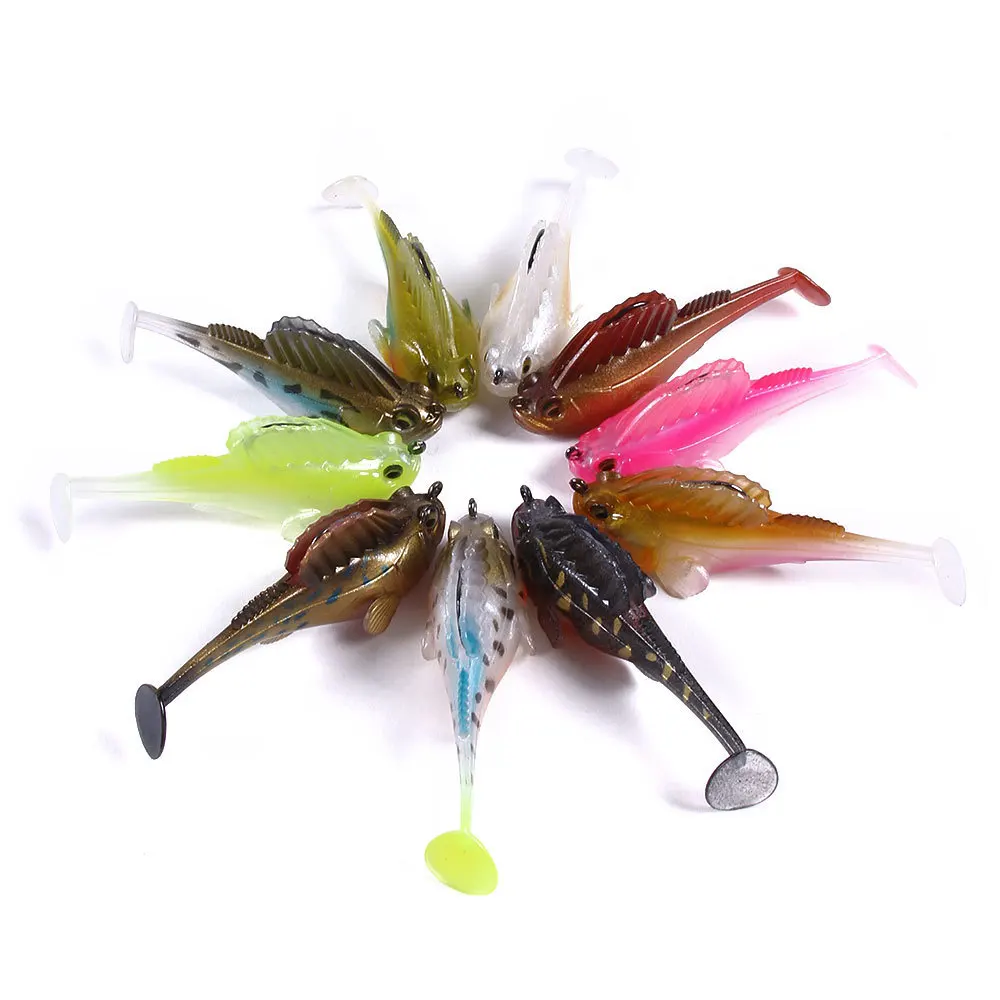 1 Stück/10 Stück 7,5 cm/14,2 g Silikon Dark Sleeper Wobbler Angelköder Sinkender Weichköder Jig-Haken Swimbaits Bass Shad für Barsch-Angelzubehör – Detail 9