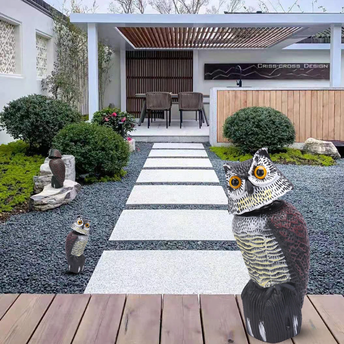 

1Pcs Realistic Bird Repeller Owl Prowler Decoy Protection Repellent Pest Control Garden Decoy Scares Birds