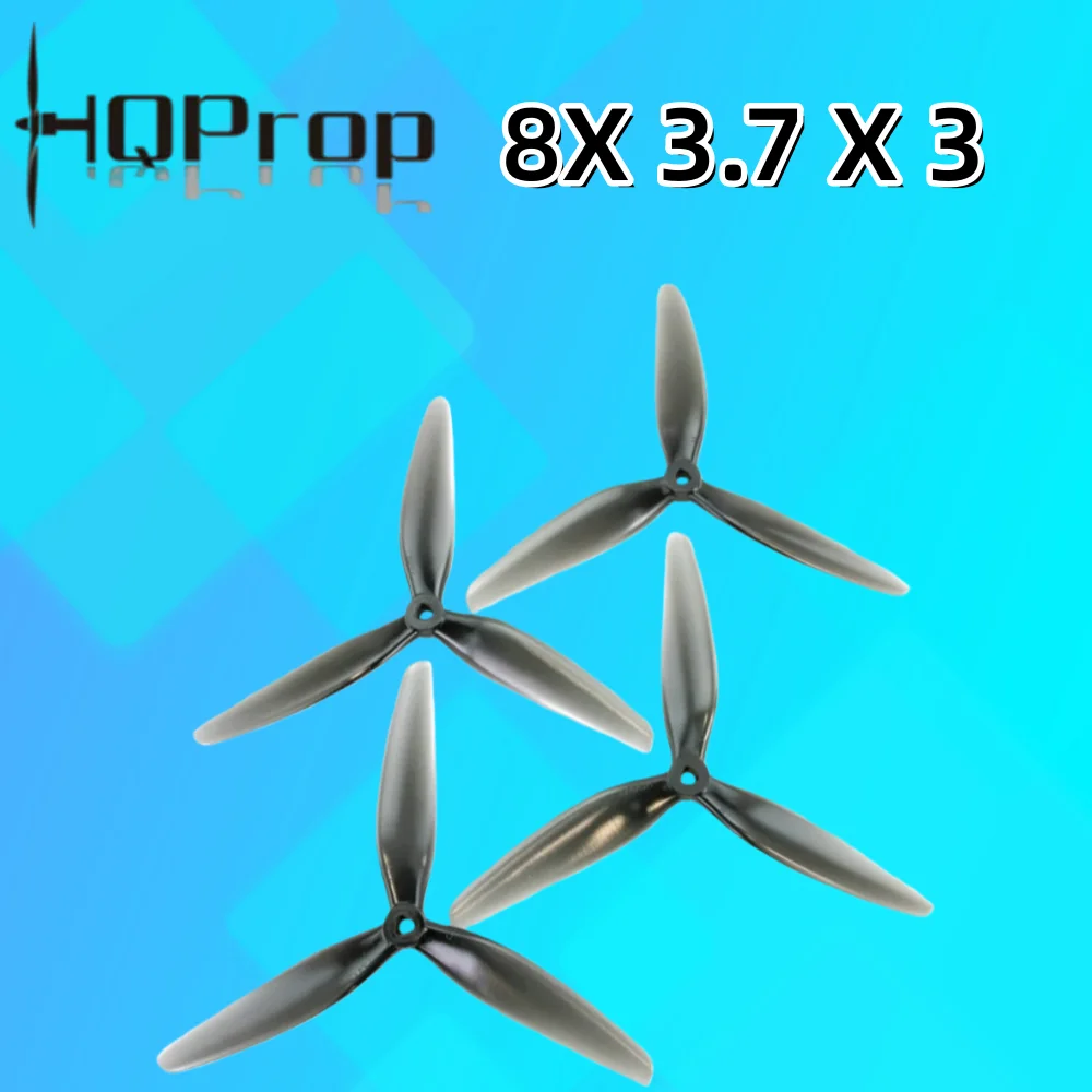 2/4/6 Pairs HQprop 8x3.7x3 8 Inch 3 Blade Reinforced Nylon Propeller for Multi Rotor Rc FPV Drone DIY Racing Accessories