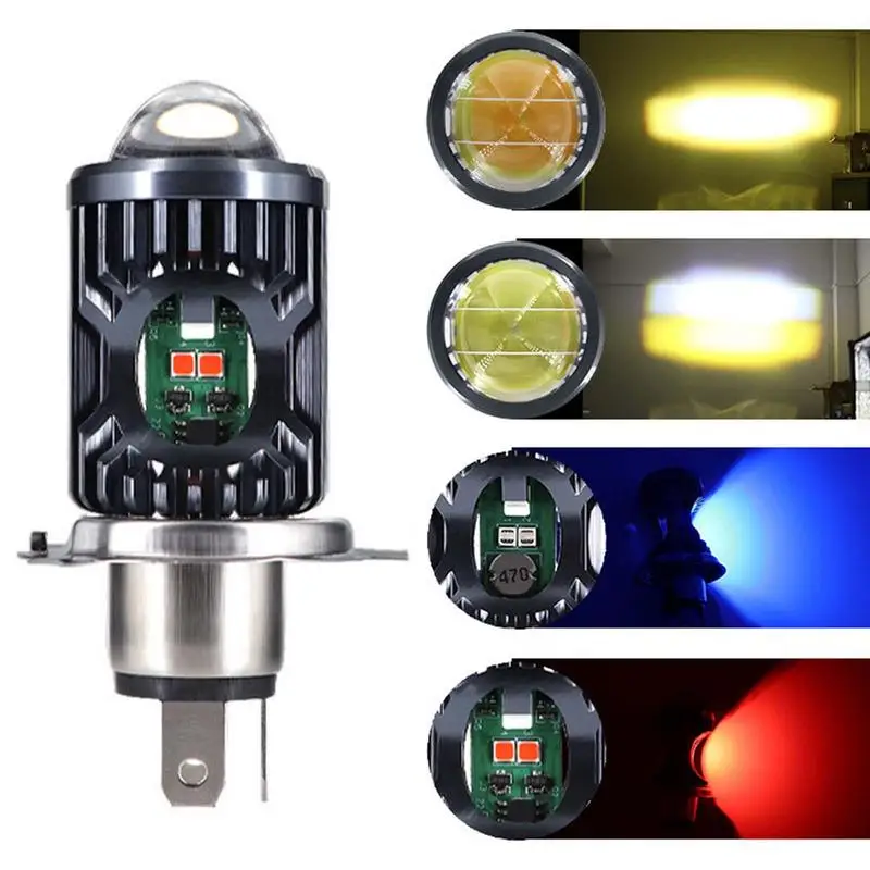 BA20D Headlight Bulb Motorcycle Headlight For Modification 5000LB Brighter H4/BA20D/P15D Beam Bulb Canbus Plug And Play