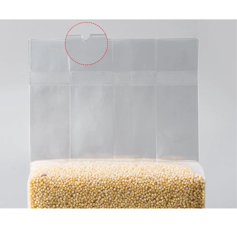 100pcs Side Gusseted Transparent NYLON Plastic Packing Bags Vacuum-seal / Heat Seal Food Grade Storage Package Side-Folded Pouch