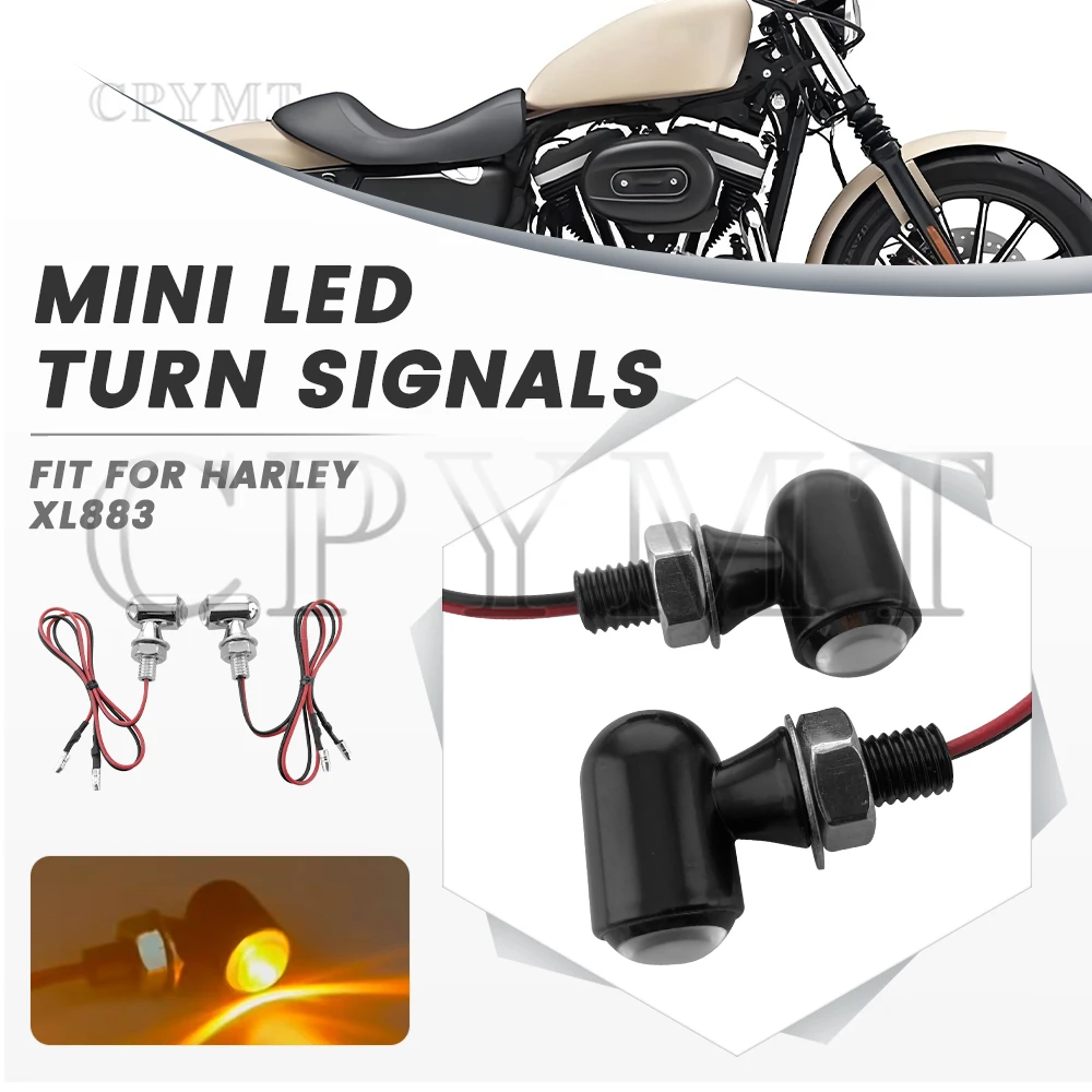 

Black Chrome LED Bullet Mini Turn Signal Blinker Light Fit For Harley Scrambler Honda Kawasaki Yamaha Flasher Street Cafe Racer