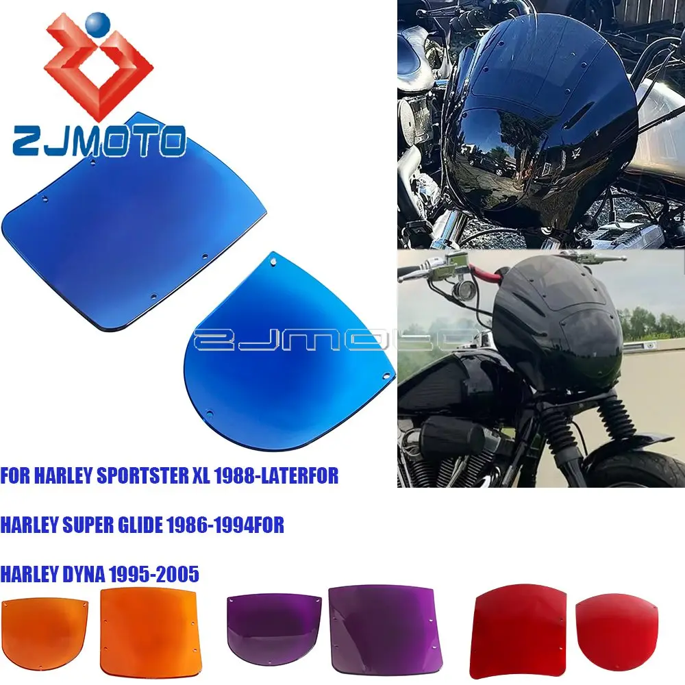 Motorcyclet Headligh Fairing Windshield For Harley Dyna Street Bob Convertible Super Glide Sport Low Rider Sportster XL883 1200S