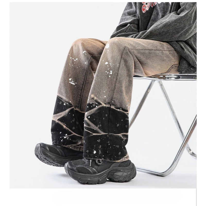 

Men Jeans Slim Fit Slim Straight Loose Comfortable Wide Legged Pants 2025 Spring/Summer Hot selling Men's Trendy Versatile