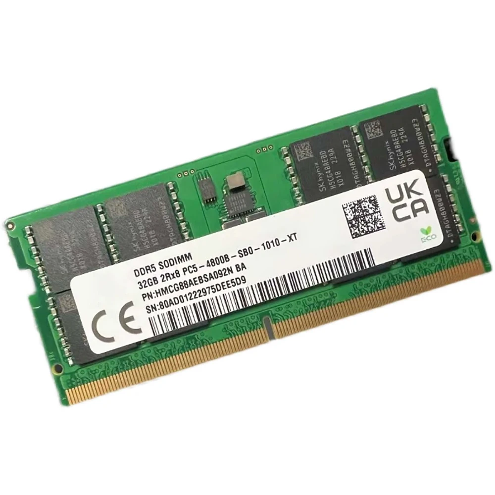 

1Pcs For SK Hynix RAM 32GB 32G 4800 DDR5 2RX8 4800B Notebook Memory HMCG88AEBSA092N