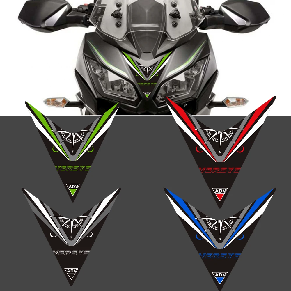 Motorcycle For Kawasaki Versys 650 LT Tank Pad Stickers Decals Protective Windshield Windscreen Wind Deflector Touring