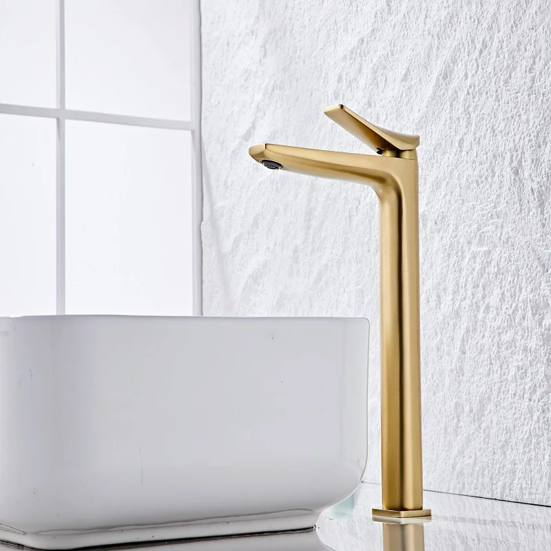 

Bathroom faucets stainless steel sink gold faucet high and short bathtub rim combination bathroom sink hybrid faucet
