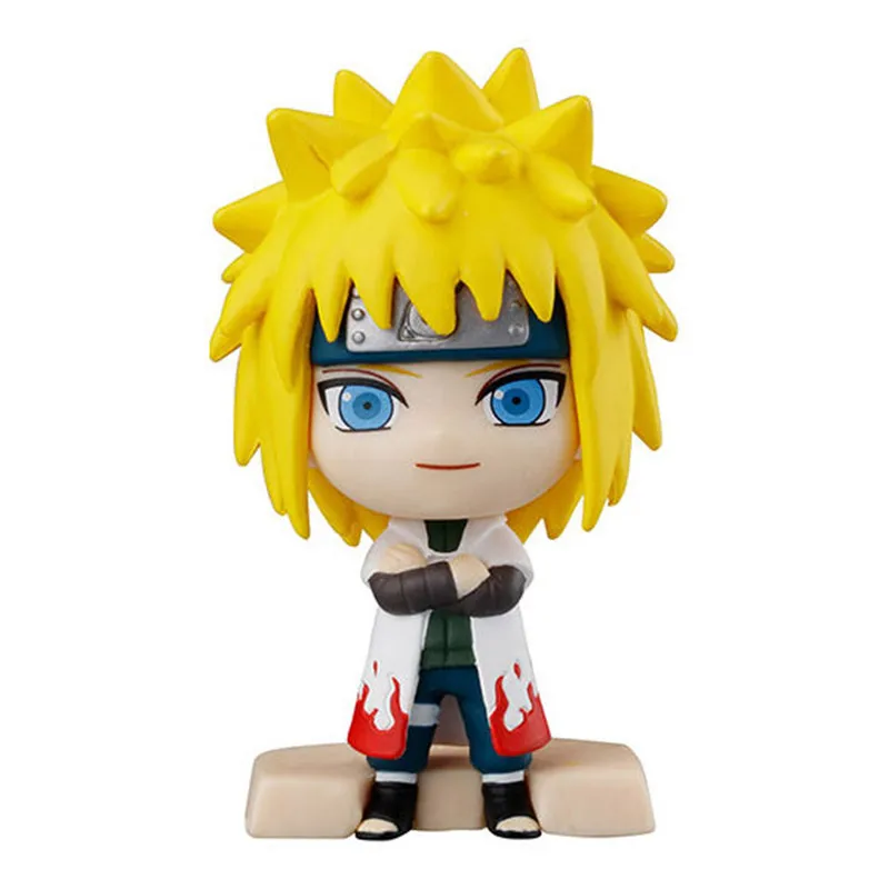 Bandai Original Gashapon Naruto Uchiha Namikaze Minato Anime Action Assembly Toys Collectible Model Ornaments Gifts For Children