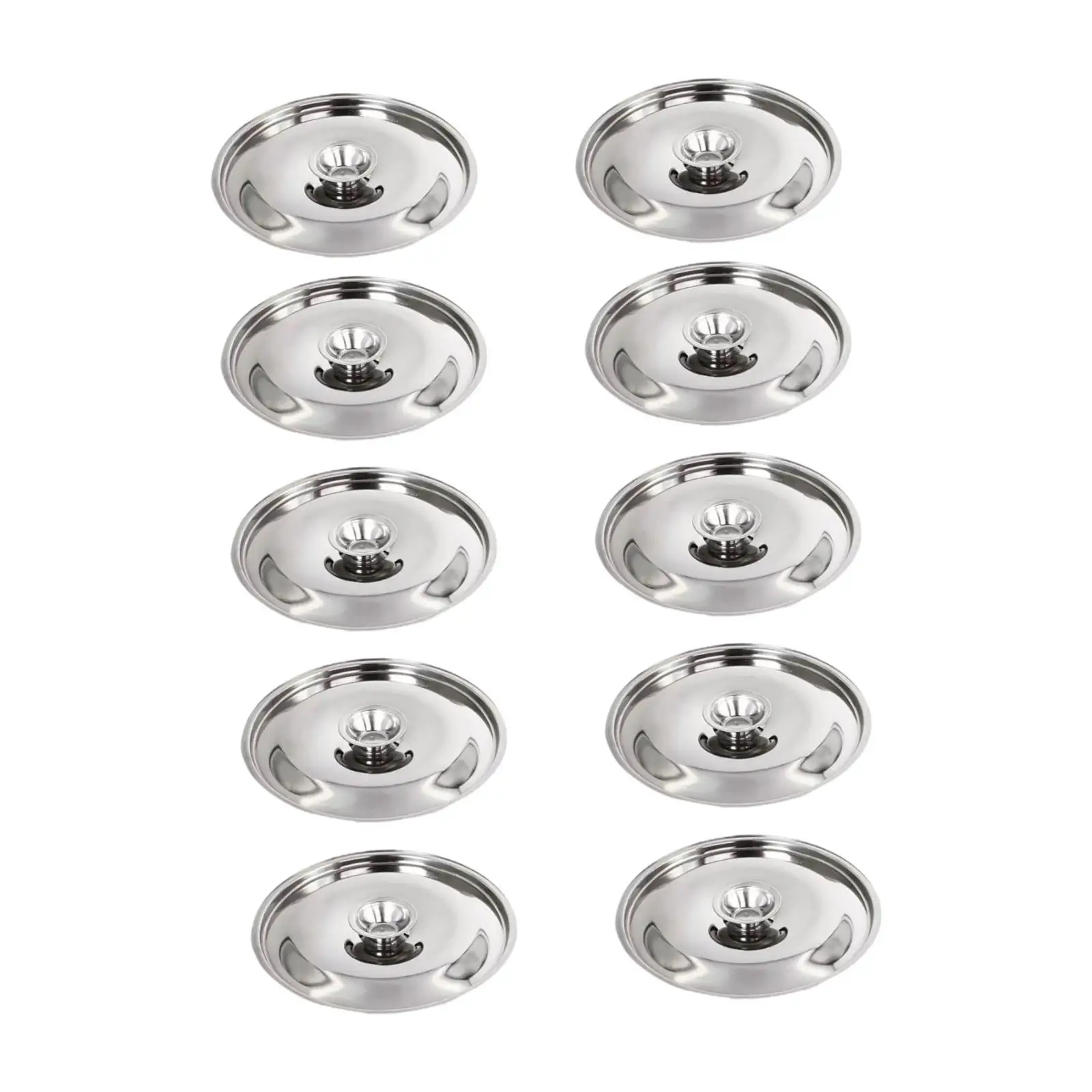 10-teilige Edelstahldeckel mit Griff Universal Mini Topfdeckel für