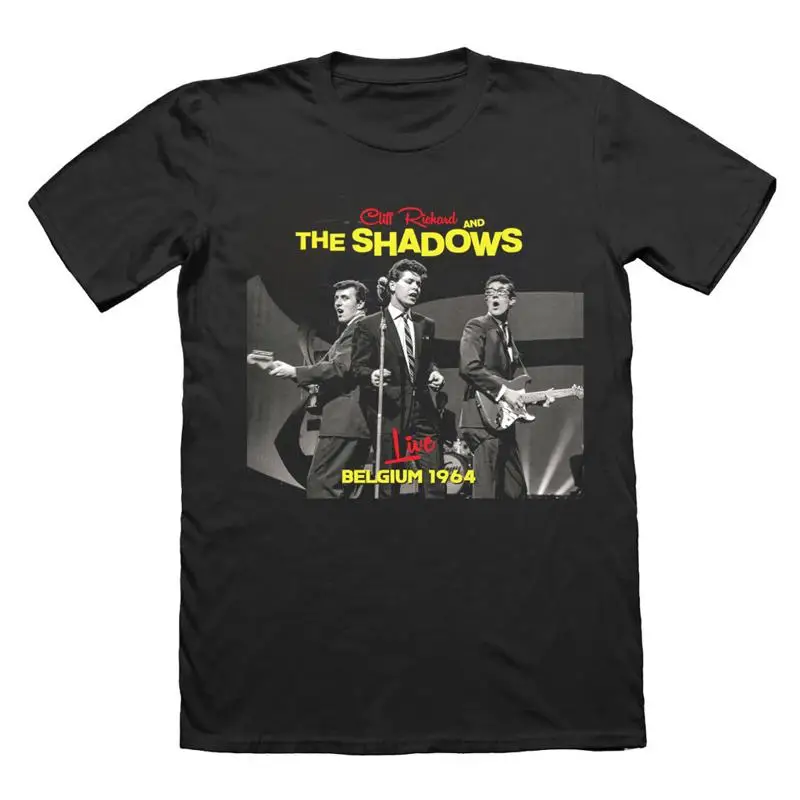 Sale Cliff Richard And The Shadows Live Belgium 1964 Full Size Black T Shirt