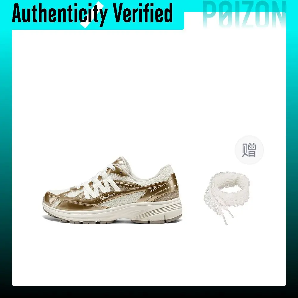 Skechers Modern Comfort Breathable Abrasion Resistant Low top Chunky Sneakers Women's Gold 159306-NTGD