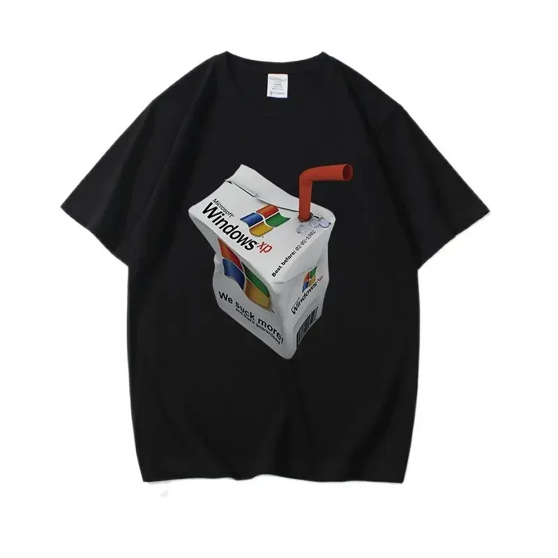 Windows95 Fashion Novelty T Shirt Y2k Short Sleeve Woman Men Graphic Summer Tops Harajuku Male Tshirt Streetwear Shirt