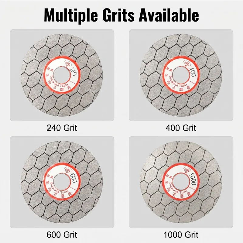 65mm×1mm Diamond Grinding Disc 240-1000# Honeycomb Anti-Clog Polishing Wheel for Glass Stone Metal
