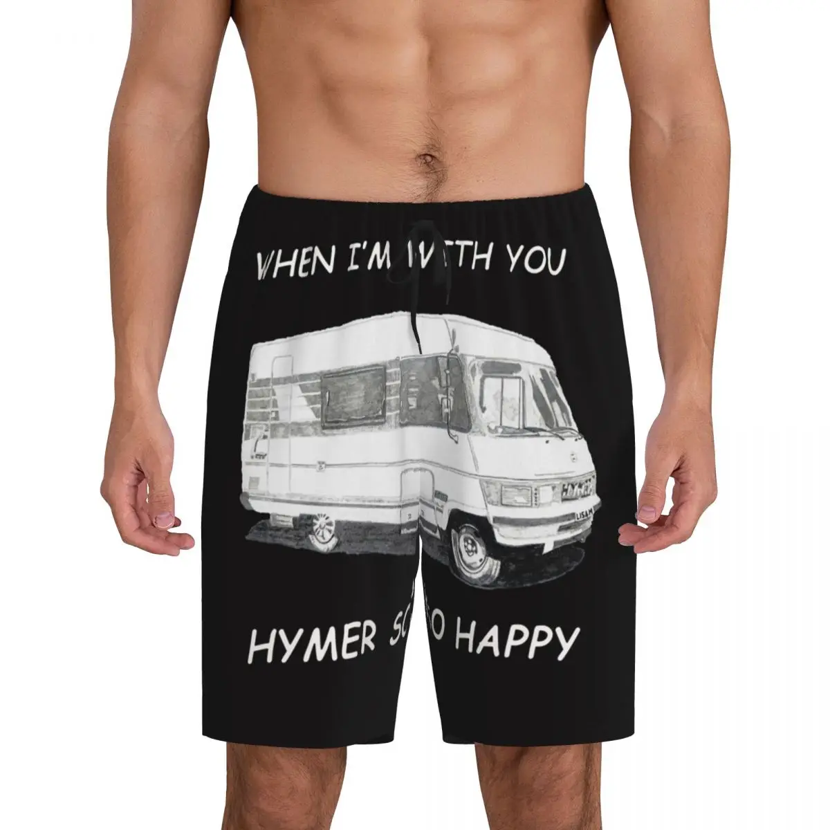 

Мужские короткие пижамные шорты Hymer B544 Designs для сна и отдыха: «Когда я с тобой, я так счастлив»