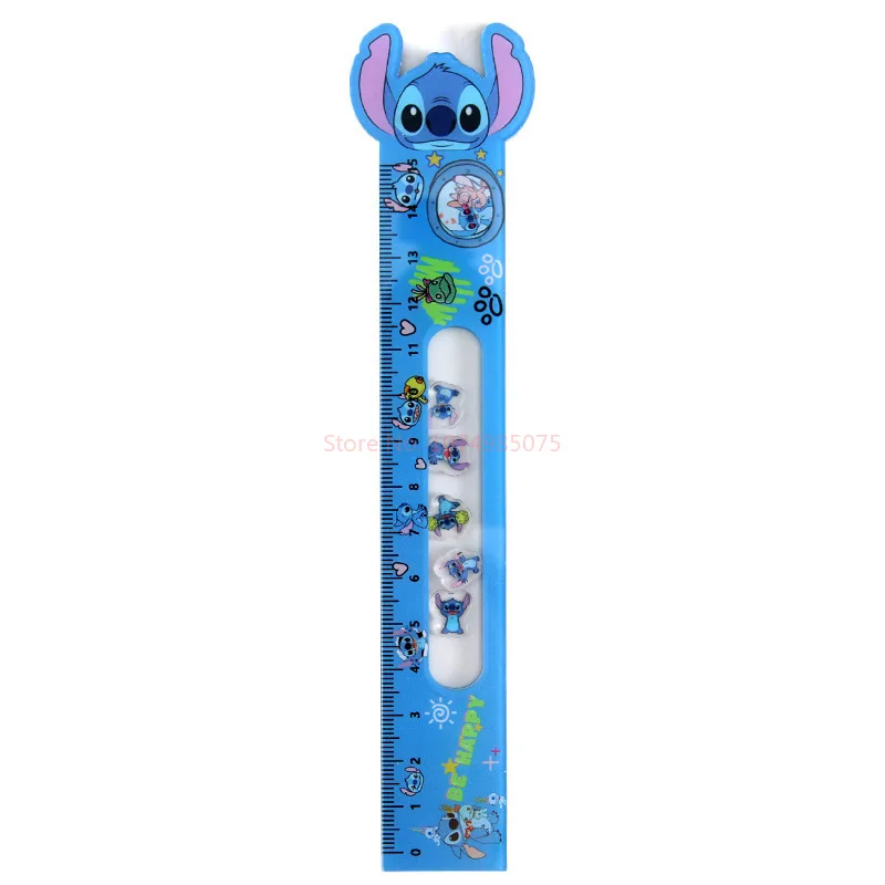 Imagem -06 - Disney Stitch Student Painting Tools Lilo e Stitch Réguas Papelaria Straightedge Kids School Supplies Atacado 15cm Pcs 15 Pcs