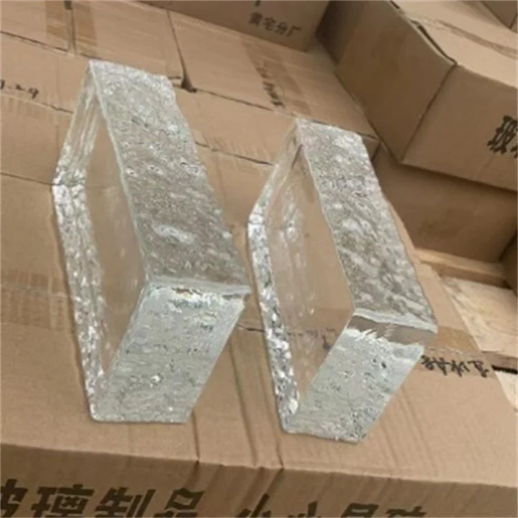 Transparent hard solid crystal light glass brick price glass block wall tempered glass block