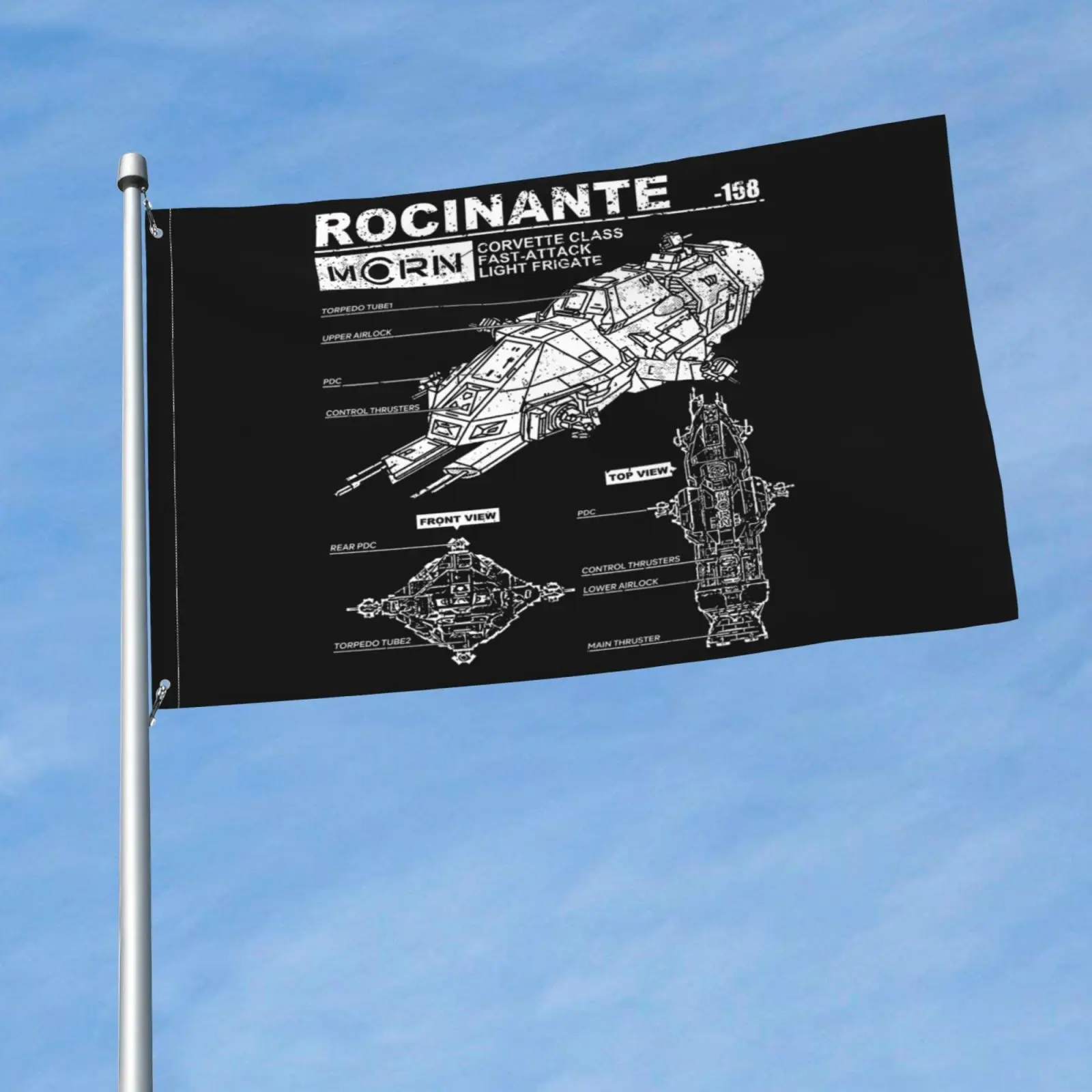 Rocinante Specs The Expanse Flag Banner Grommets National Birthday Decoration Art Decor Promotion