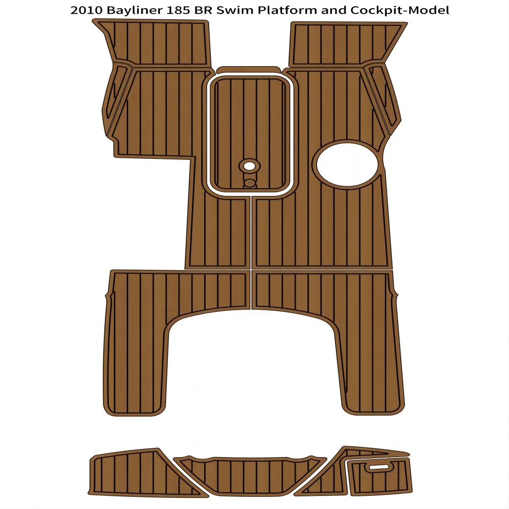 

Swim Platform Cockpit Pad Boat EVA Foam Teak Floor Mat For 2010 Bayliner 185 BR