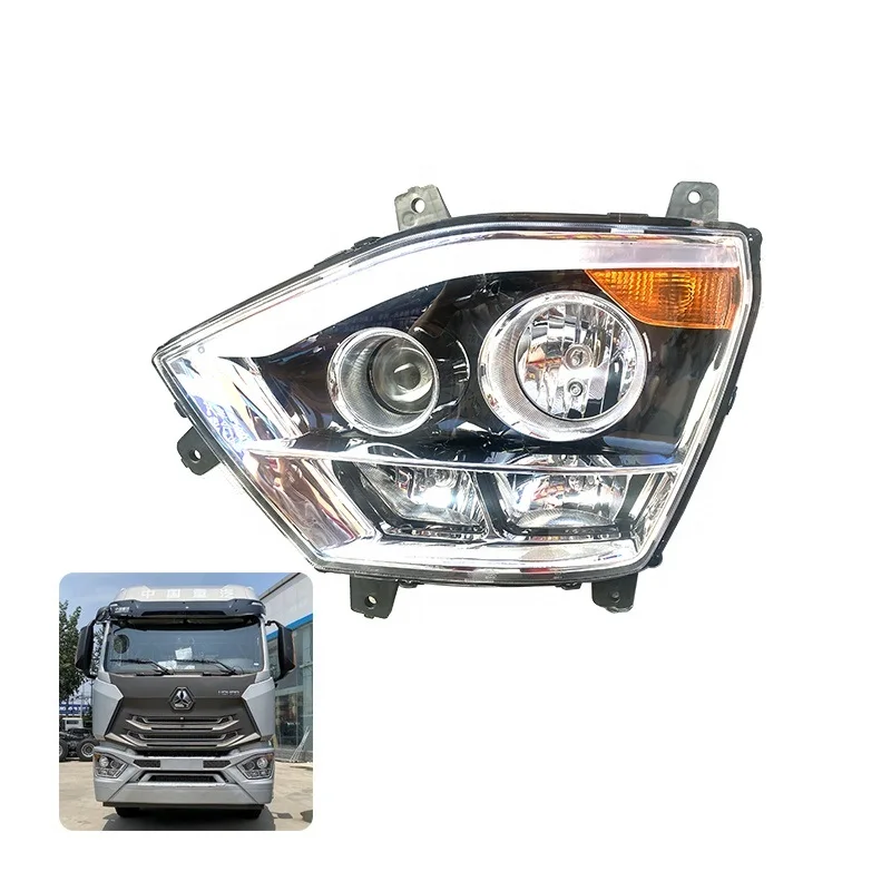 Original Quality Sinotruk Hohan NJ17 (Left) Headlight Lamp - WG9525720025 Front Lamp Head Lamp Light Electric Regulation