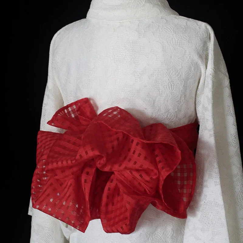 Cintura Kimono Giapponese a Maglia Povera Hakata Obi per Abito da Donna Cinturino Decorativo